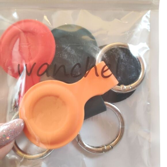 Air Tag Holder with Keychain AirTag case with Keychain Set of 4 NWT - Picture 7 of 9